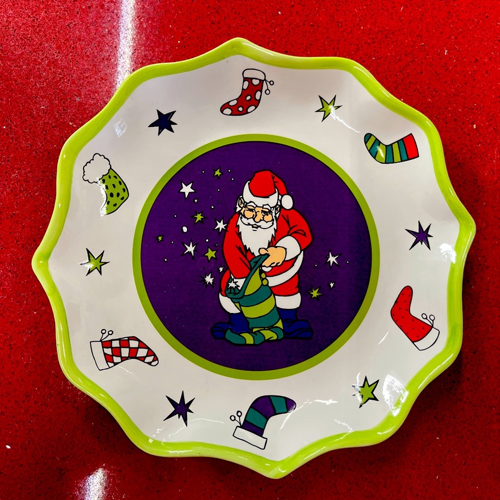 Novelty Santa Clause Platter by Sears and Roebuck